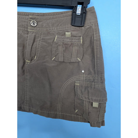Columbia Cargo Skirt Girls Size 4 Brown Hiking Outdoor Active Pockets