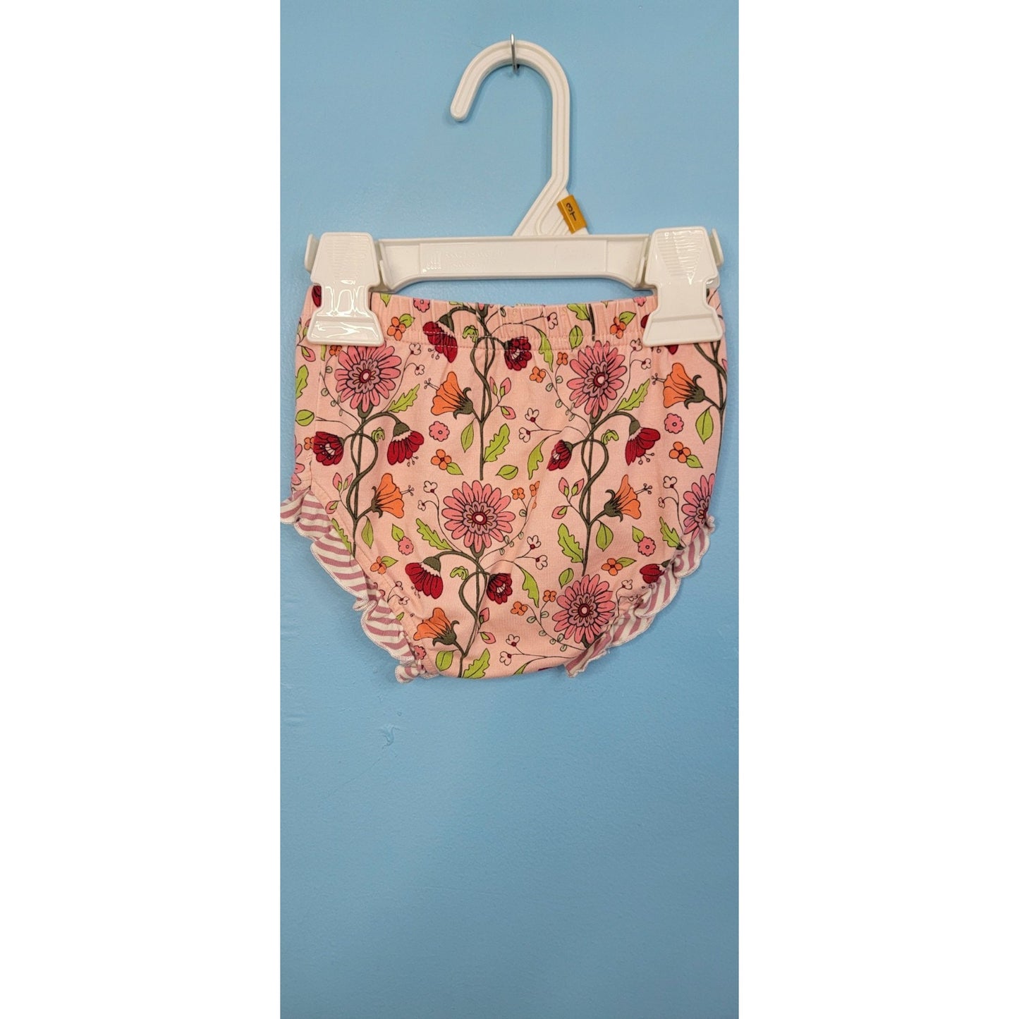 Matilda Jane/MJ Pink Floral Ruffle Diaper Cover 12-18 Months