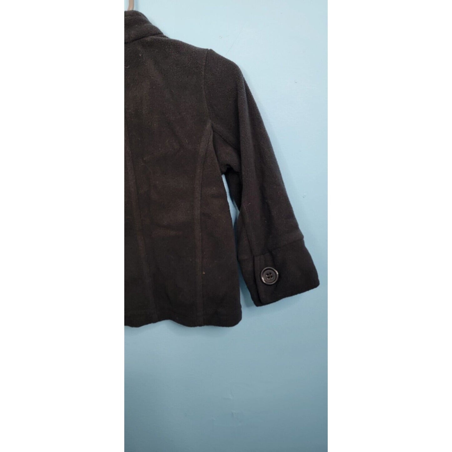 Pumpkin Latch Fleece Winter Jacket Front Buttons Faux Pockets Size 24m/2T