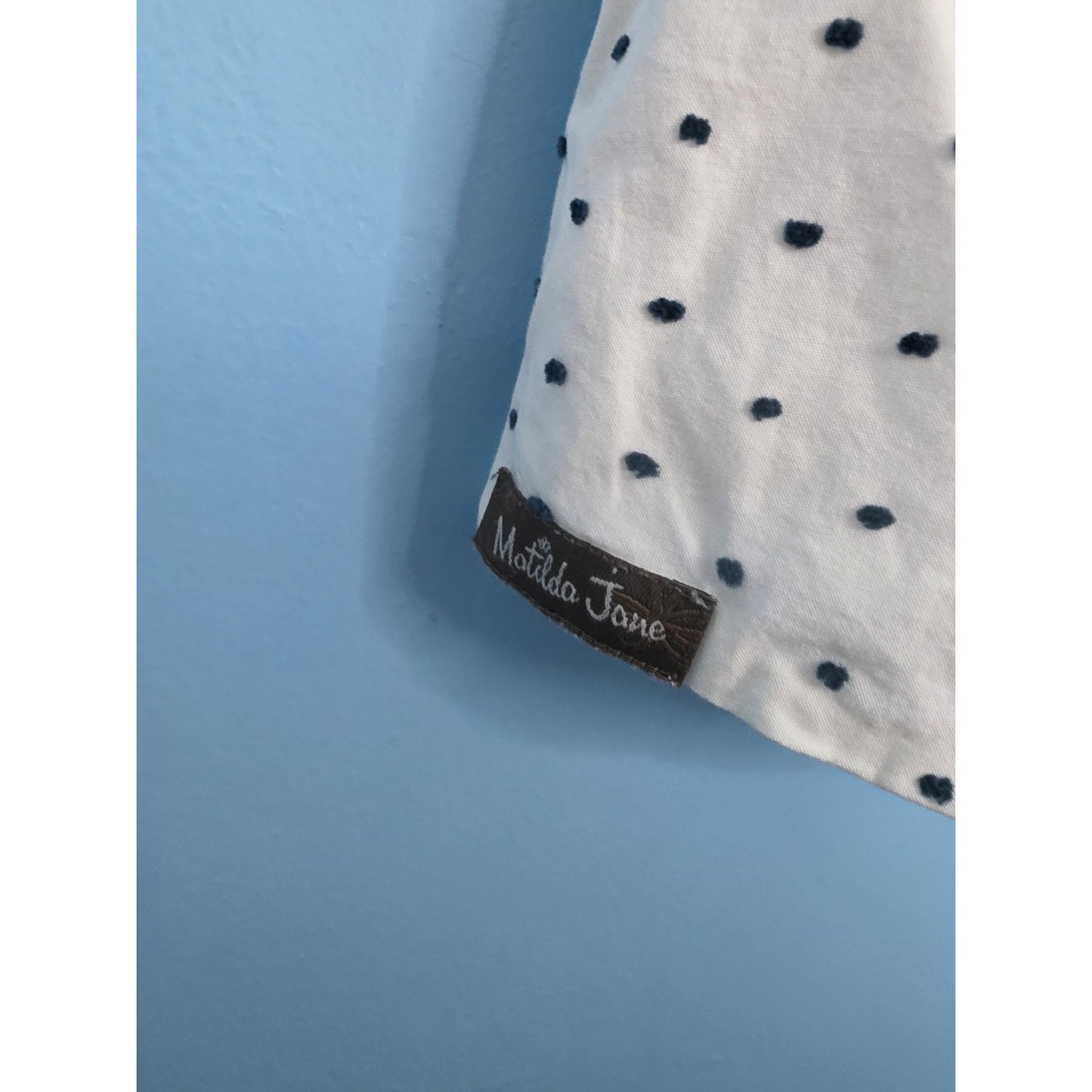 Matilda Jane White Polka Dot Top Size 4