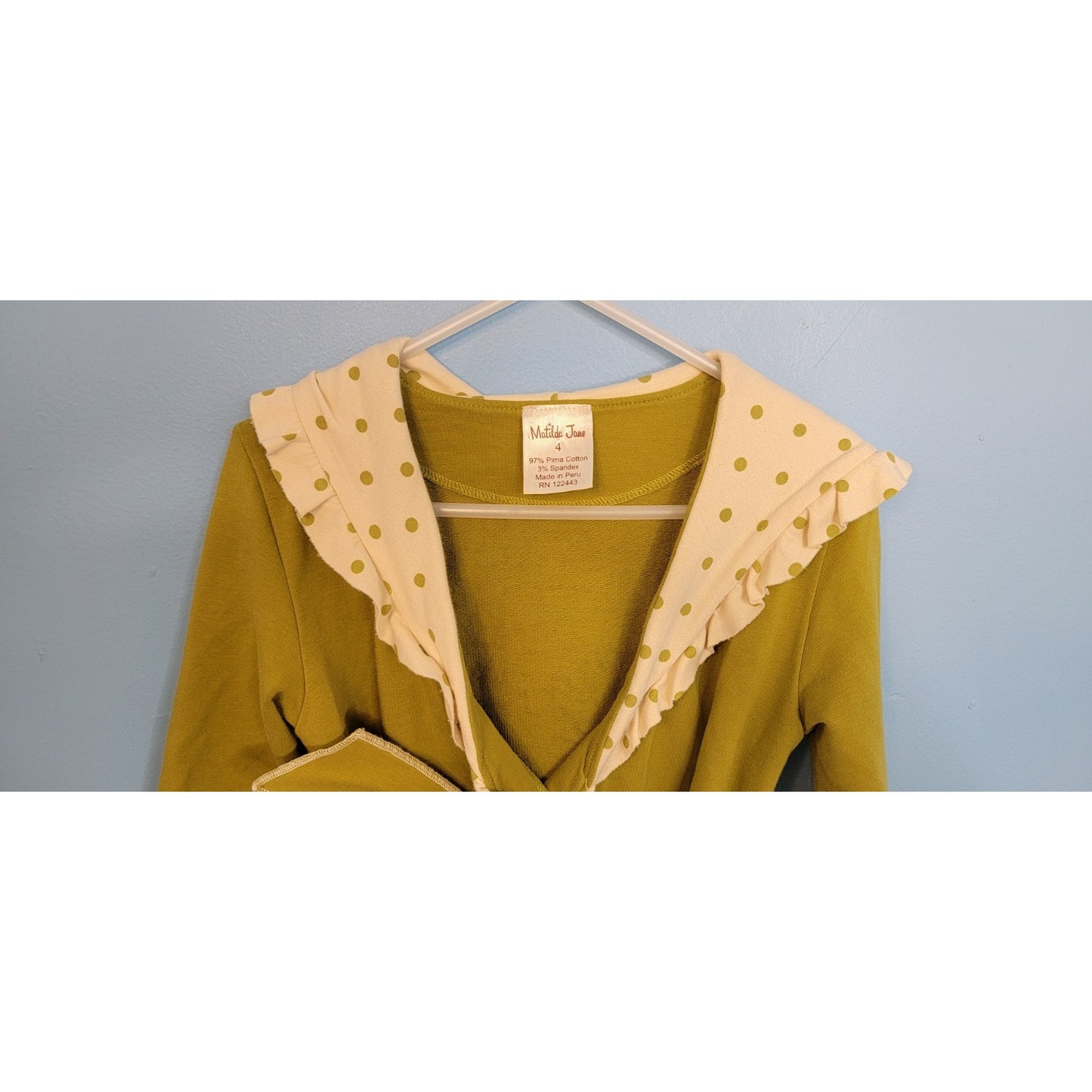 Matilda Jane Good Hart Northern Lights Willow Jacket Size 4 Olive Pea Green