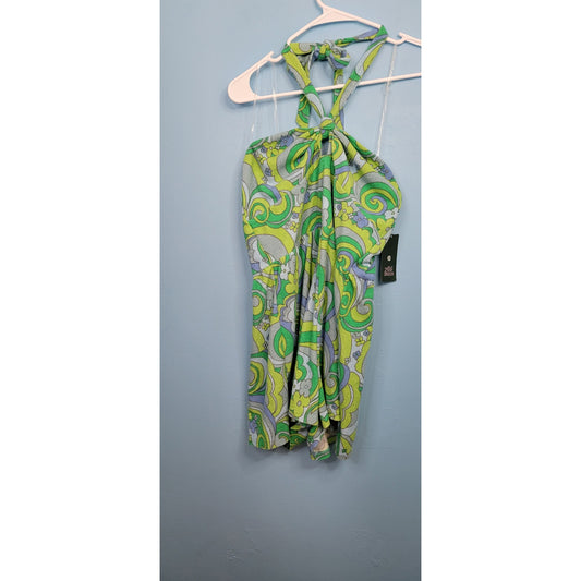 Wild Fable Large Y2K Paisley Halter TerryCloth Swim Cover Up