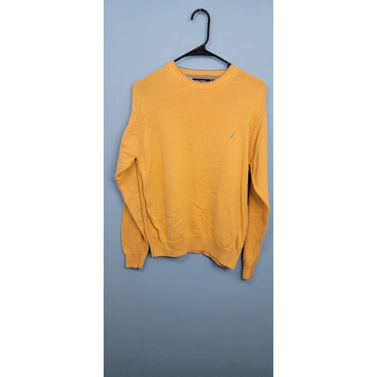 Nautica Men's Sustainably Crafted Crewneck SweaterYellow Gold Size Small
