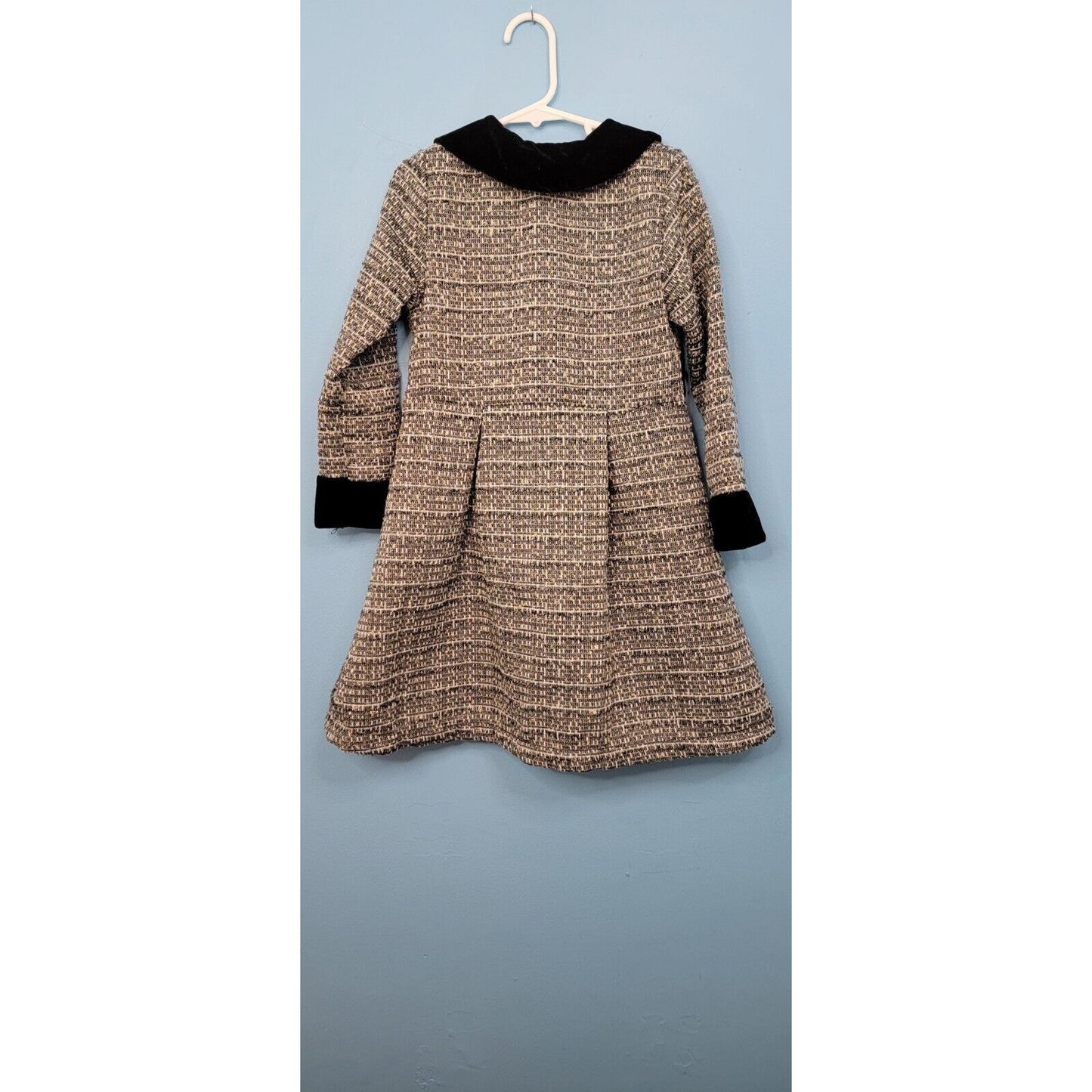 Blueberi Boulevard Black And White Tweed Button Front Pleated Jacket Size 6