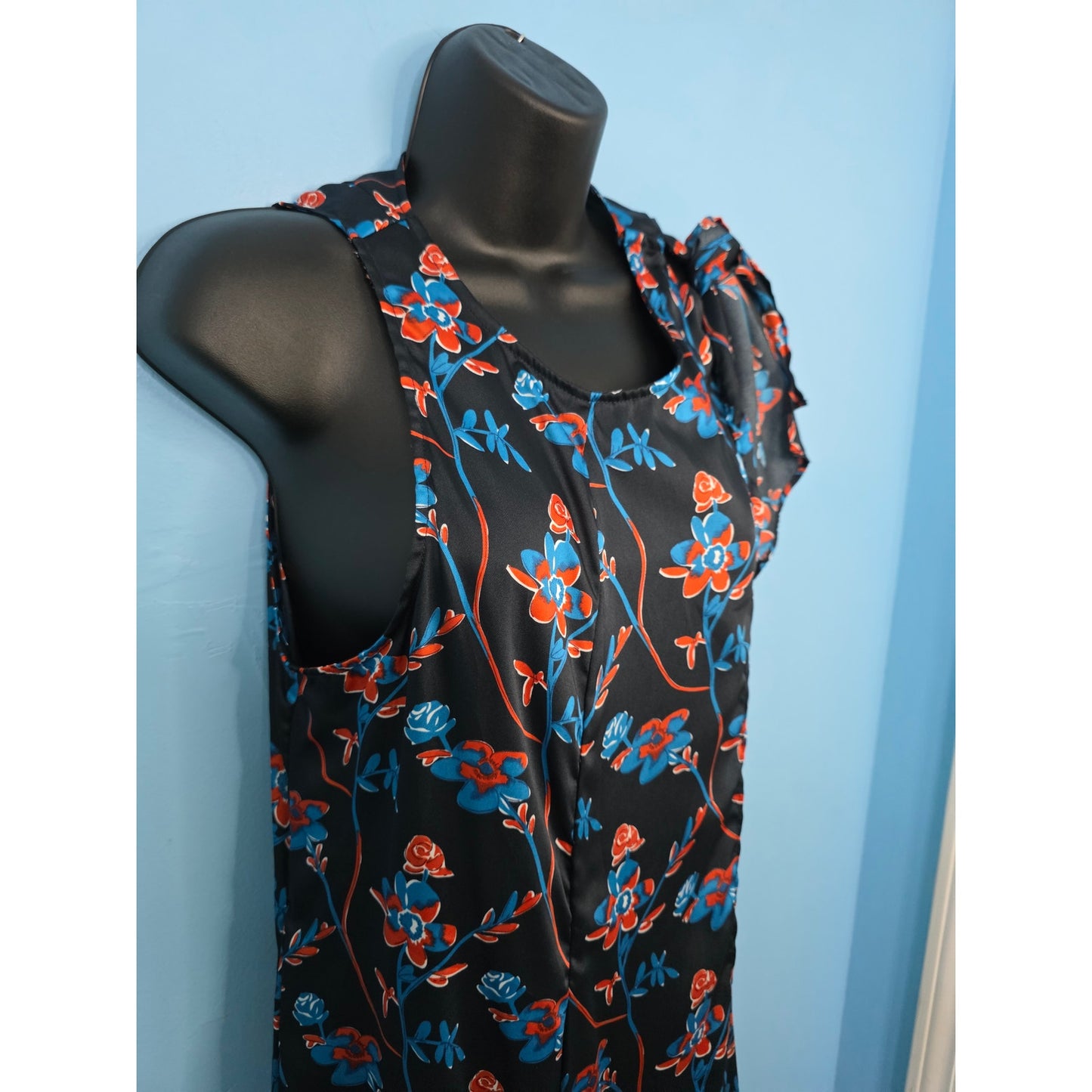Thakoon Size 10 Shoulder Tie Multicolor Floral Dress
