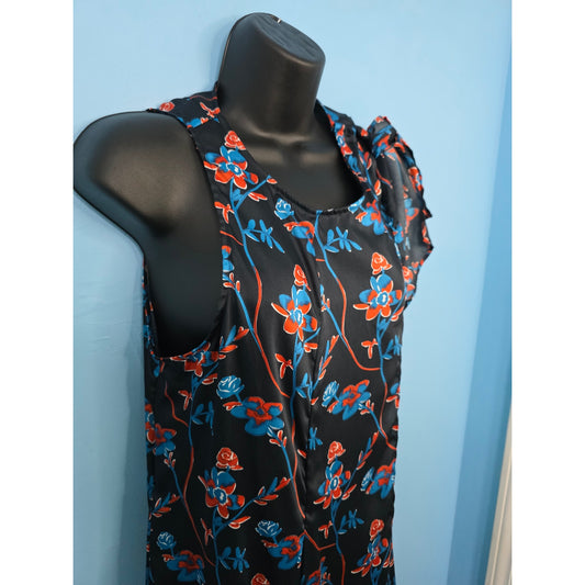 Thakoon Size 10 Shoulder Tie Multicolor Floral Dress