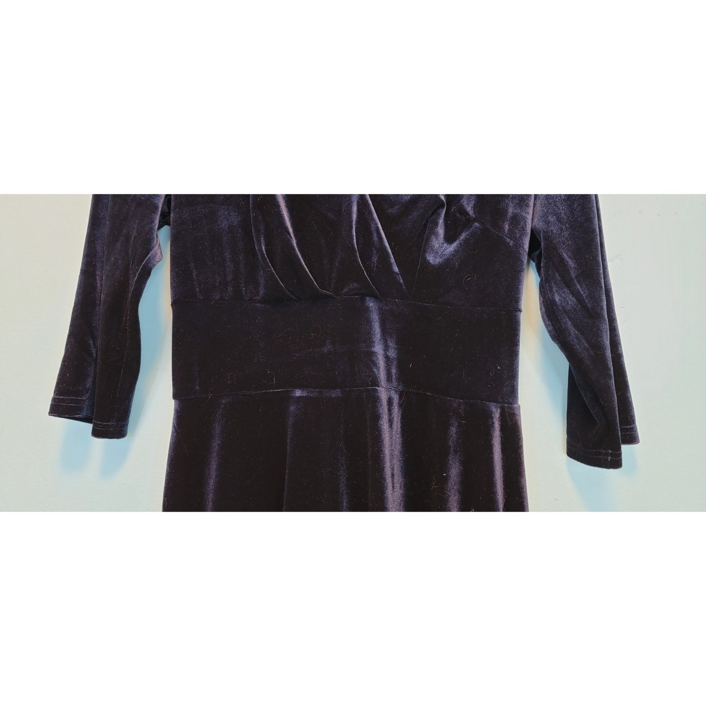 Bbonlinedress Size Small Navy Blue Velvet Fit & Flare Dress NWOT