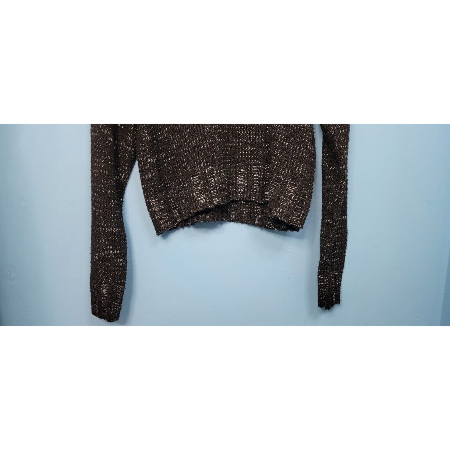 SO Knit Cropped Flash Sweater Black Women's Size S Chunky Knit