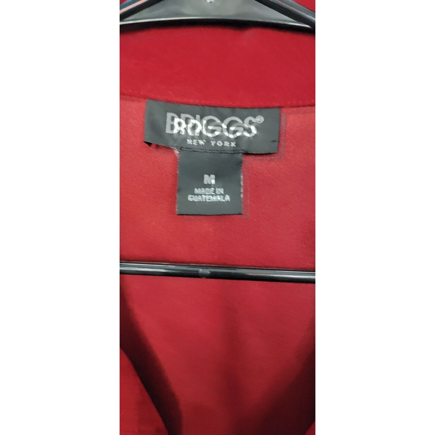 Briggs New York Medium Red Long Sleeve Button Down Women's Blazer Jacket