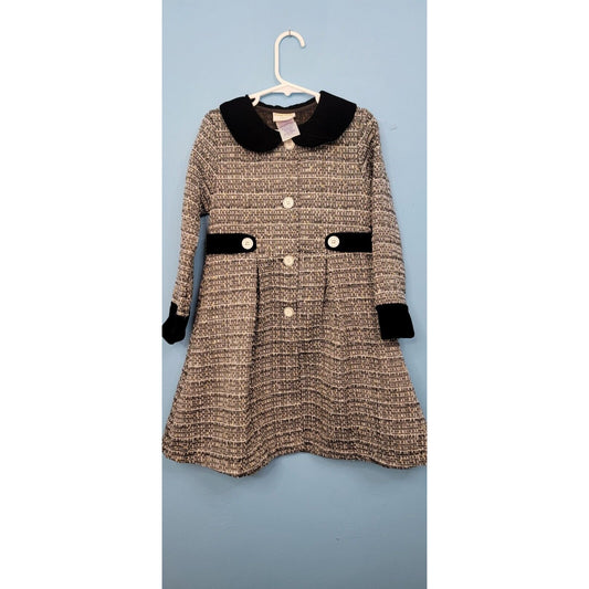 Blueberi Boulevard Black And White Tweed Button Front Pleated Jacket Size 6