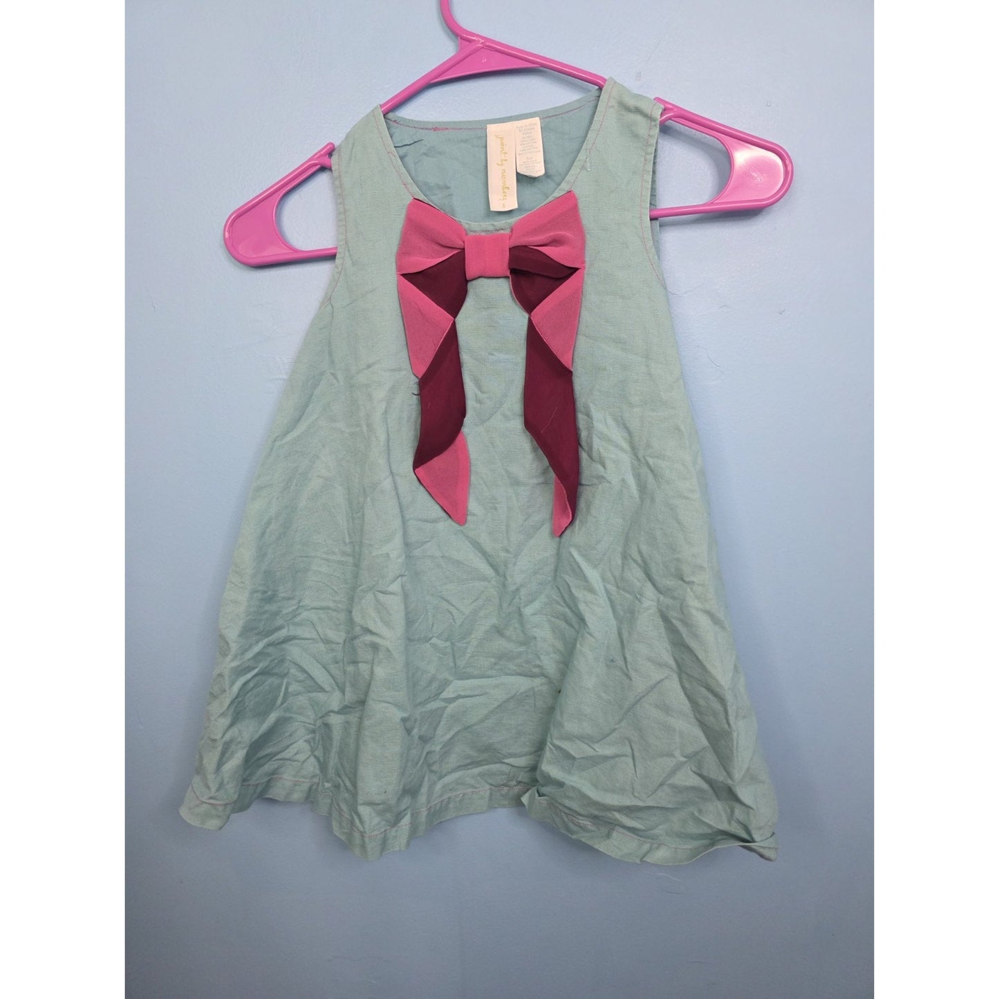 Matilda Jane Paint By Numbers All Wrapped Up Bow Dress Linen Tween Size 6