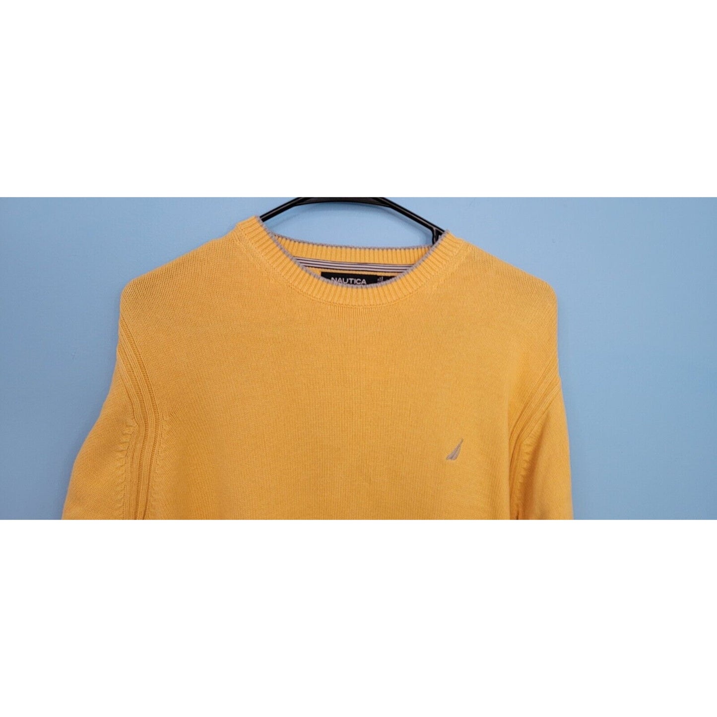 Nautica Men's Sustainably Crafted Crewneck SweaterYellow Gold Size Small