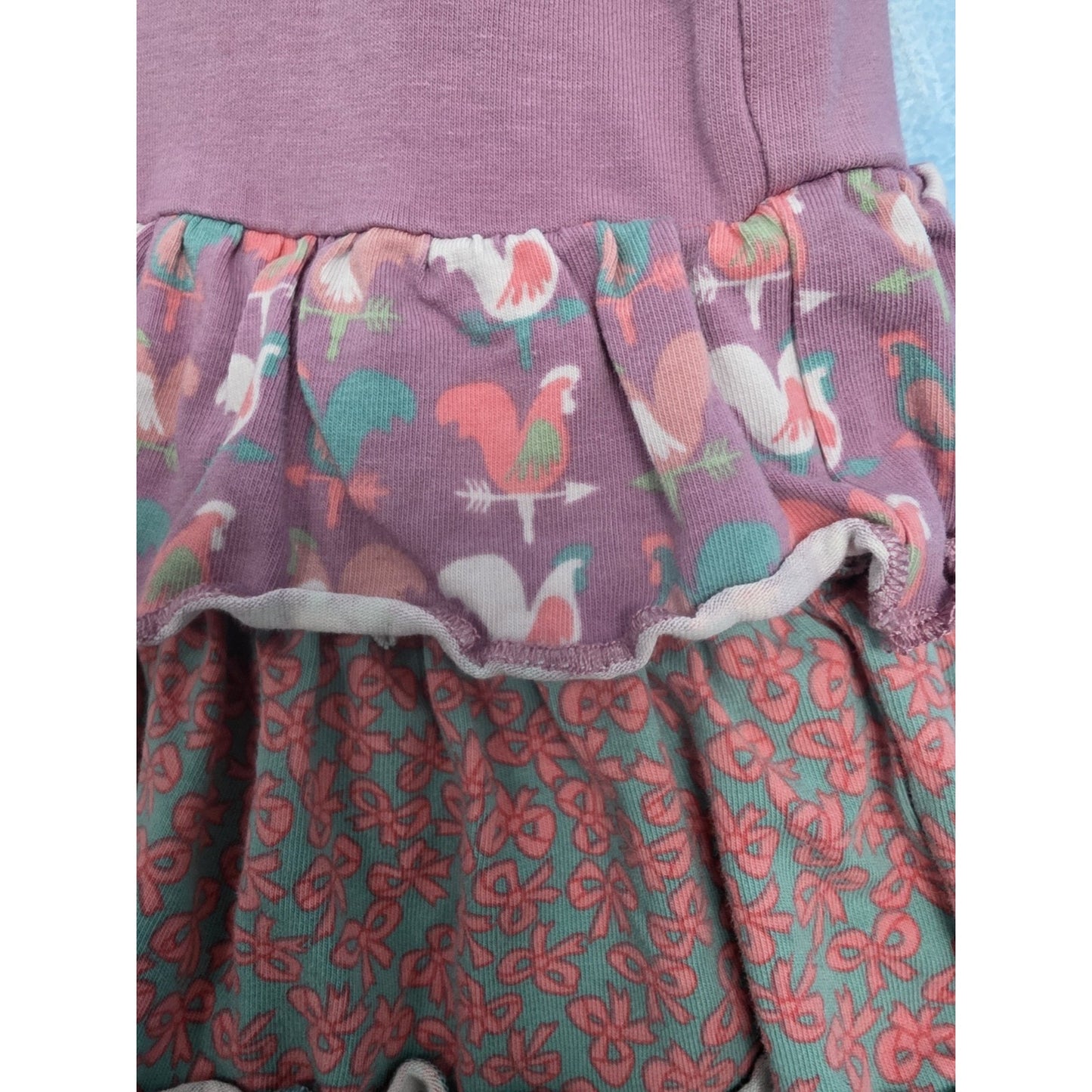 Matilda Jane Top Sz 8 Oh Dear Ruffles Tunic Tank Once Upon A Time Dots Stripes