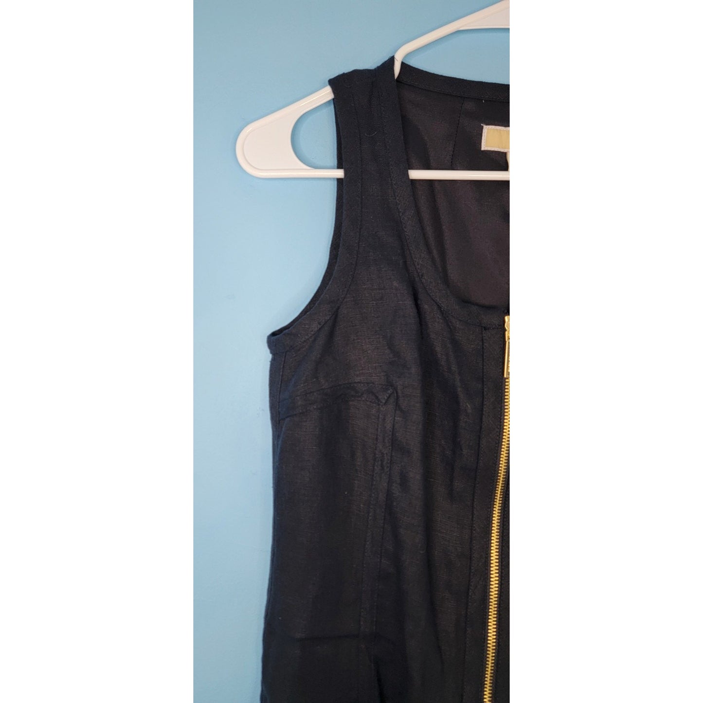 NWT Michael Kors Zip Front Linen Dress Size 4