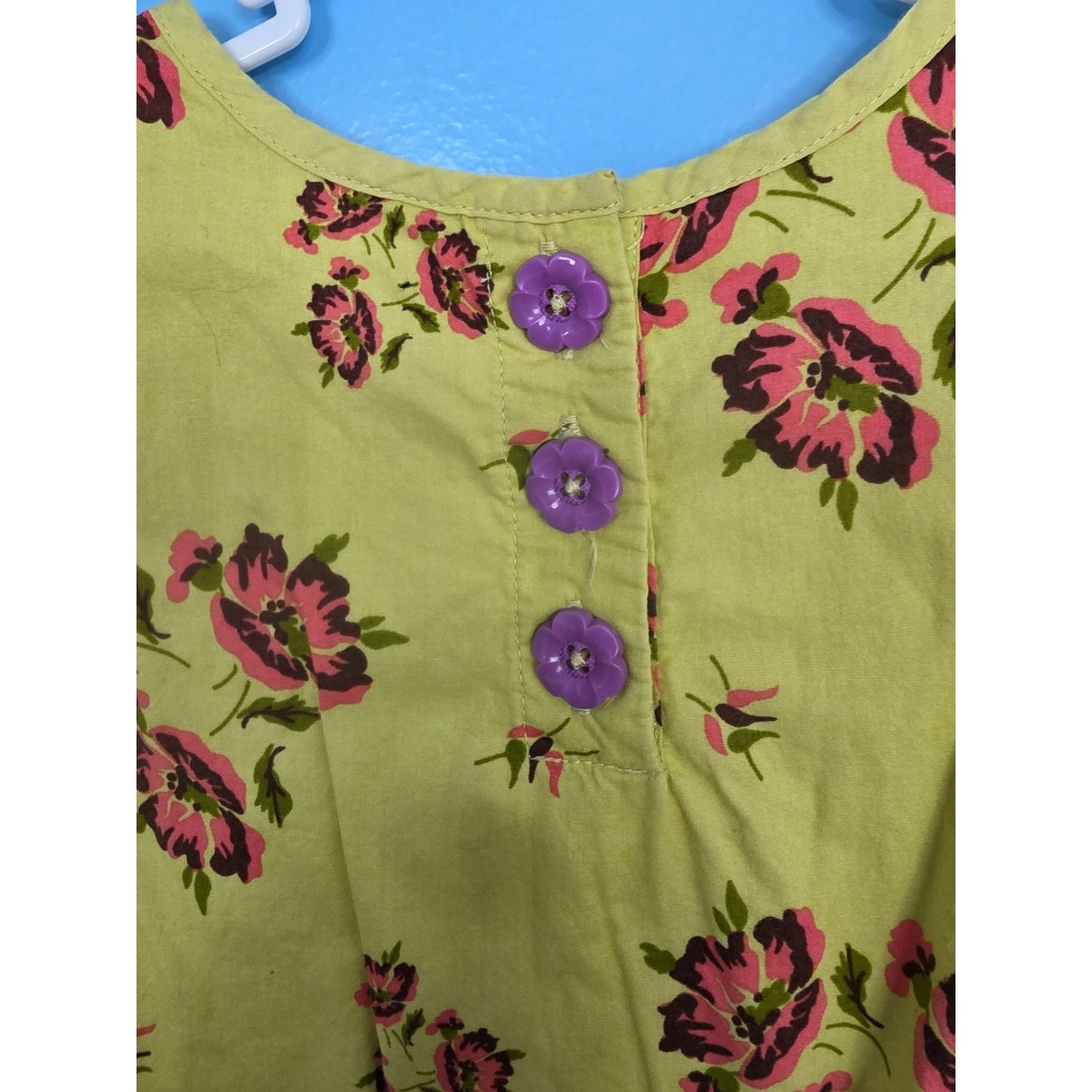 Matilda Jane Girls Size 6 Imagination Yellow Floral Tunic Make Believe Fall 2017