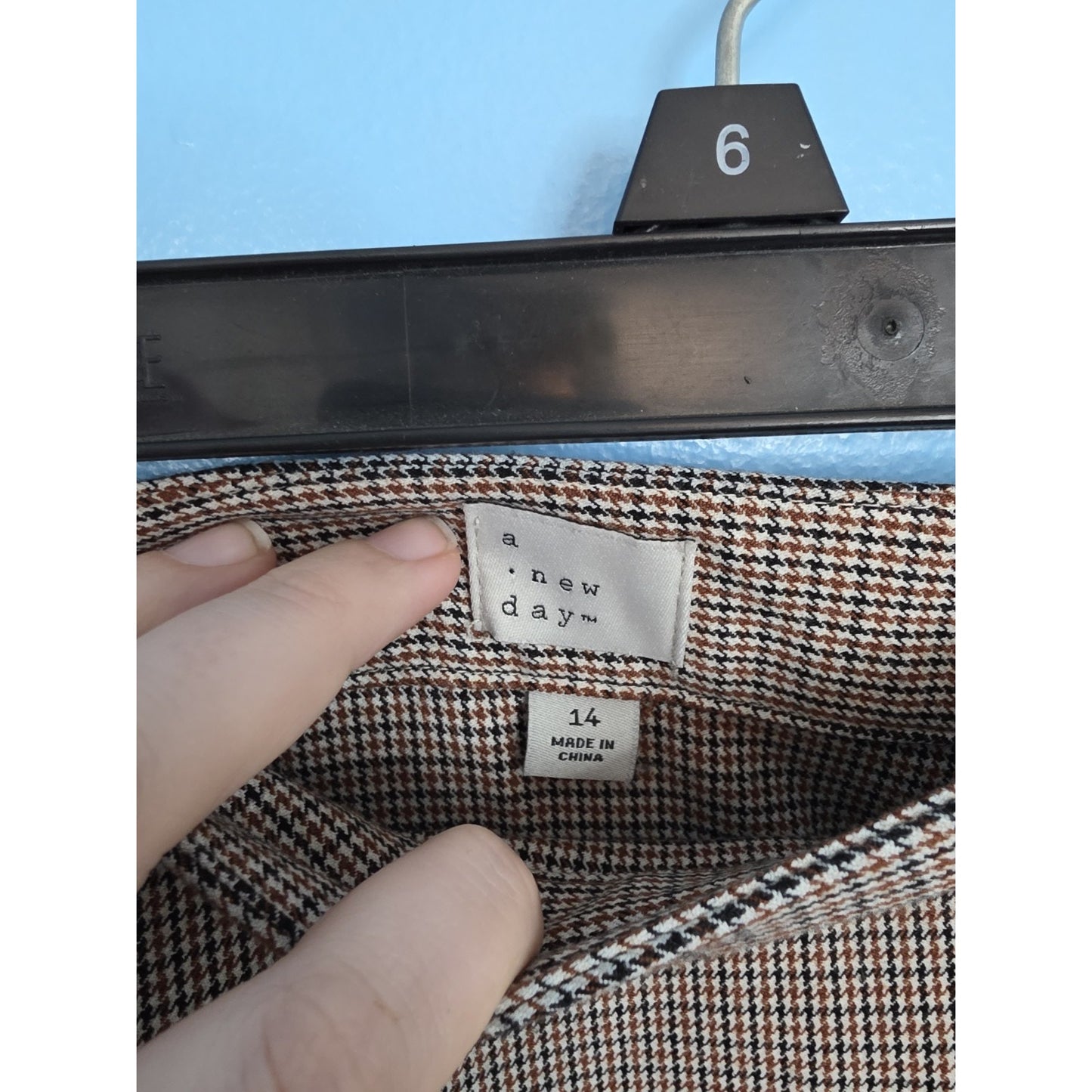 Women's Mini Skirt - A New Day Brown Plaid XL