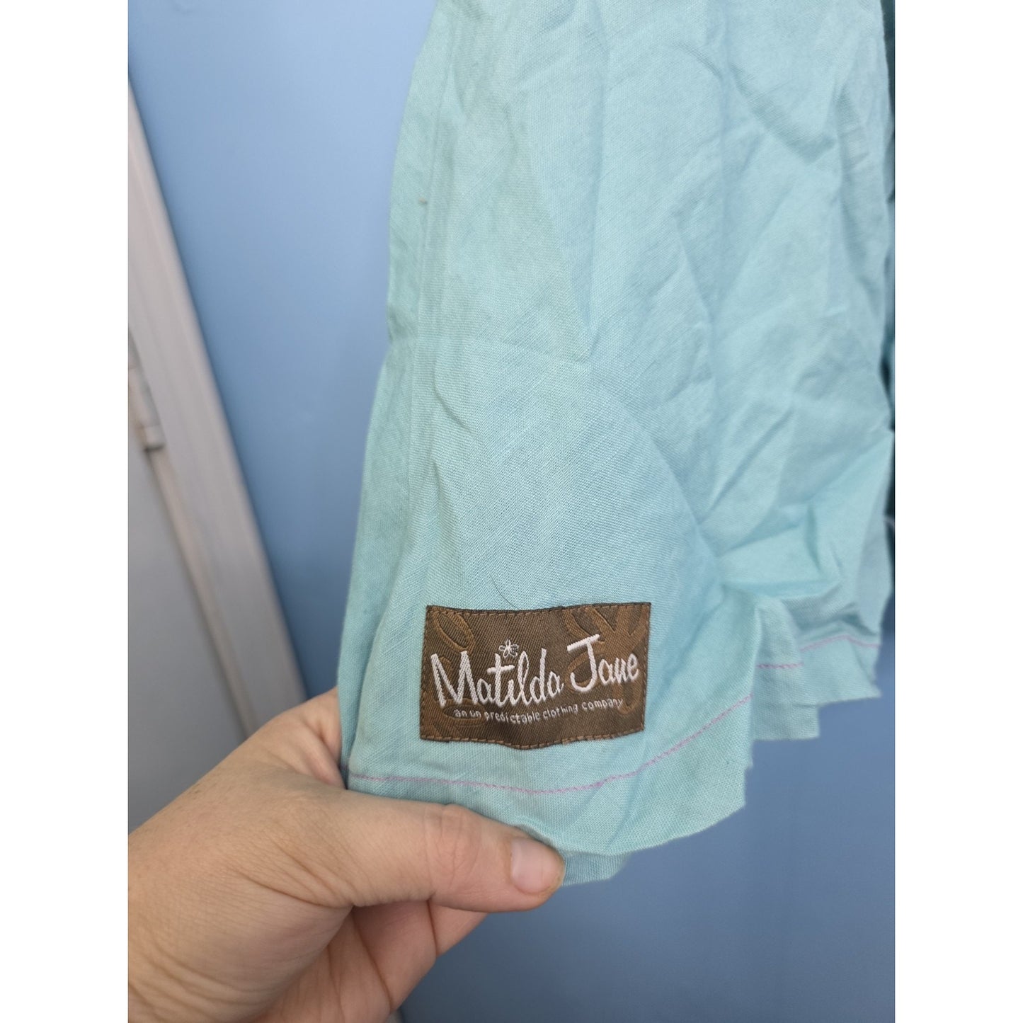Matilda Jane Paint By Numbers All Wrapped Up Bow Dress Linen Tween Size 6