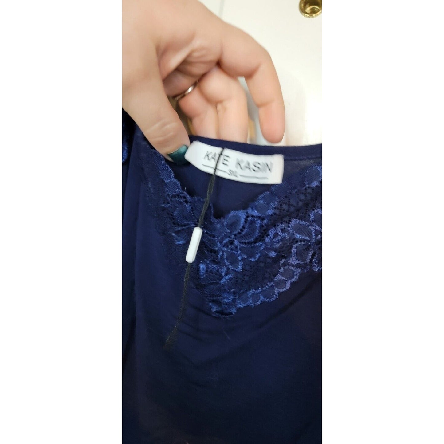 Kate Kasin NWOT Navy Blue Lace Tank Size 3XL