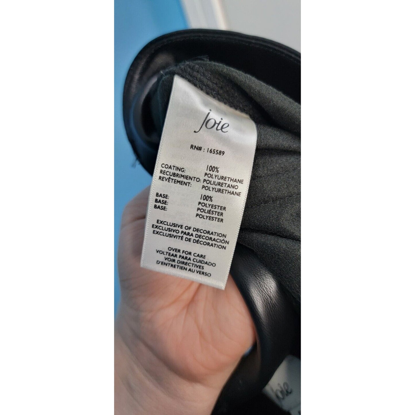 JOIE NWT Black Faux Leather Pants Ankle Length Skinny Leg Limited Edition Sz 6