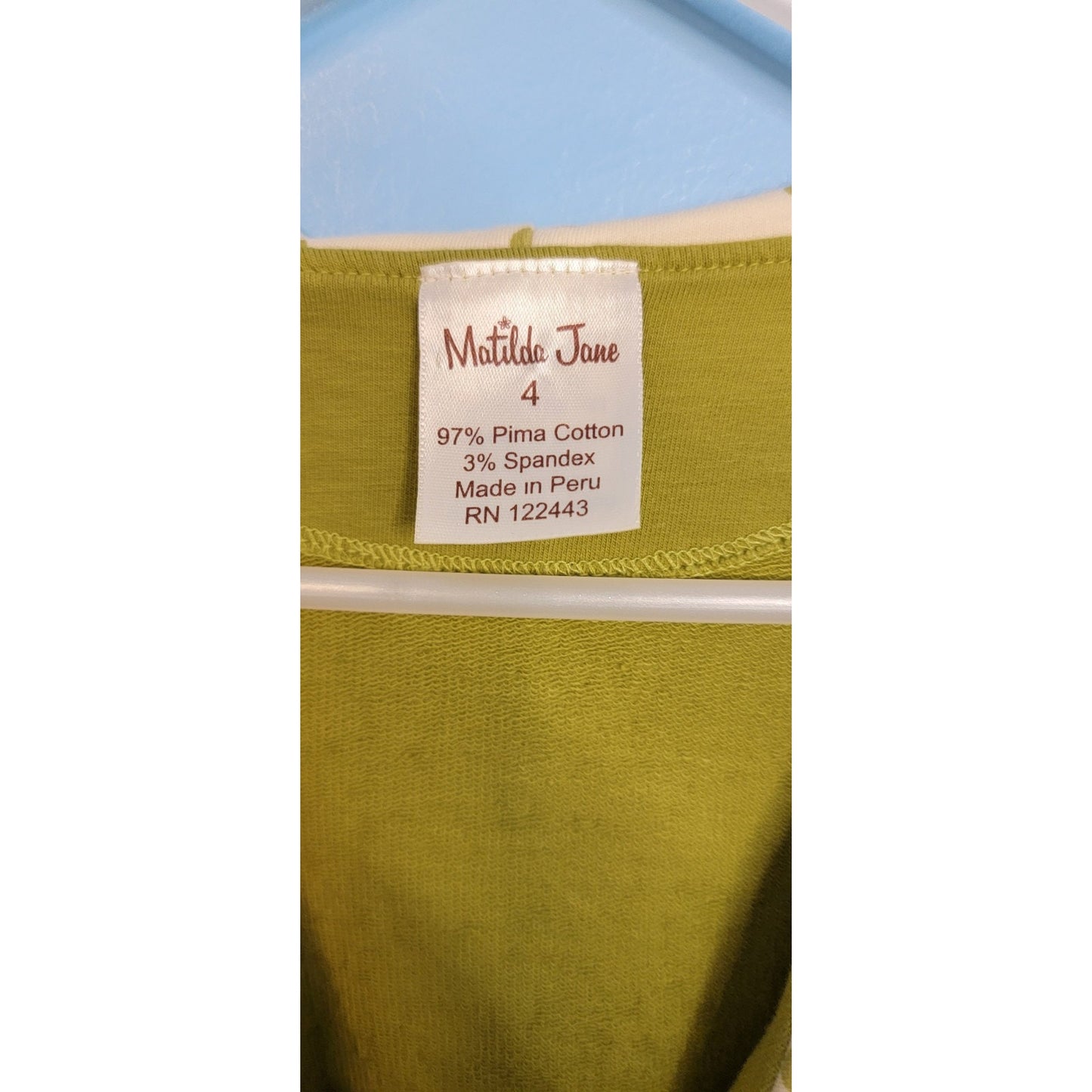 Matilda Jane Good Hart Northern Lights Willow Jacket Size 4 Olive Pea Green