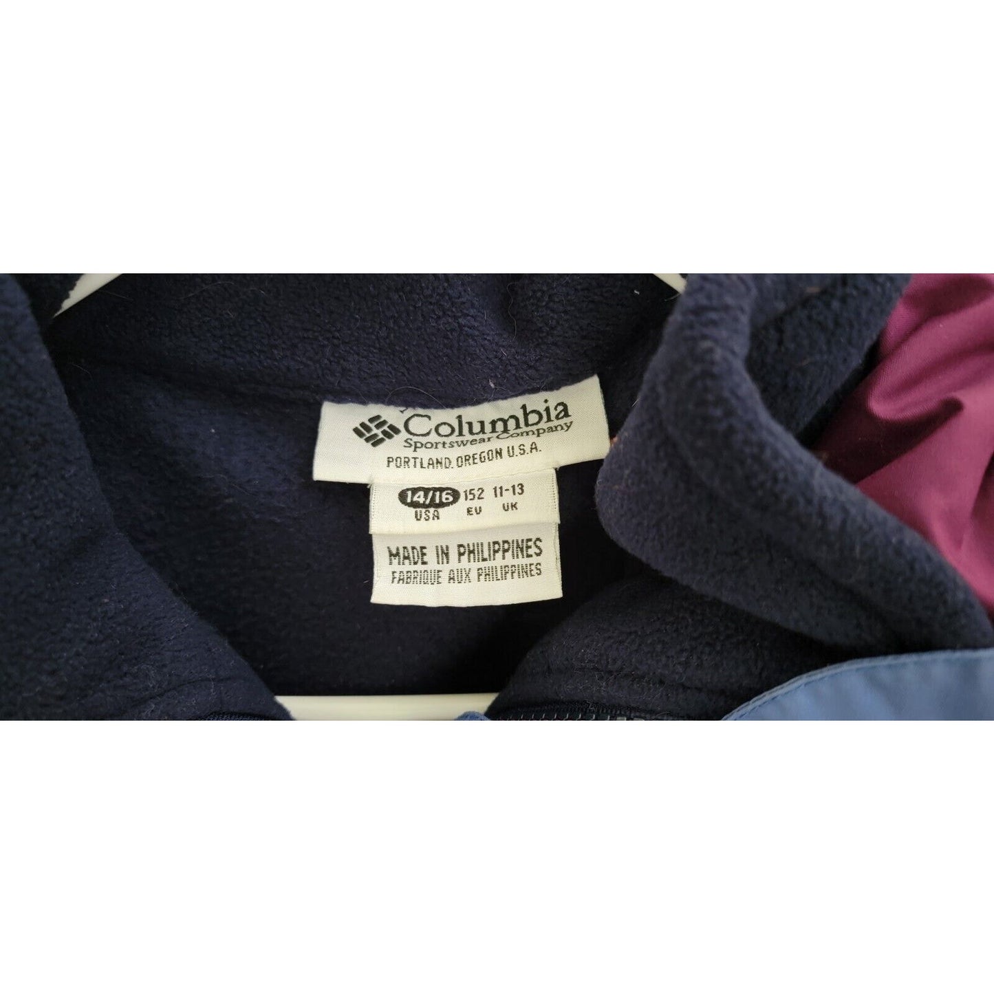 Kids Columbia Bugaboo Winter Coat Purple/Navy Blue Size 14/16