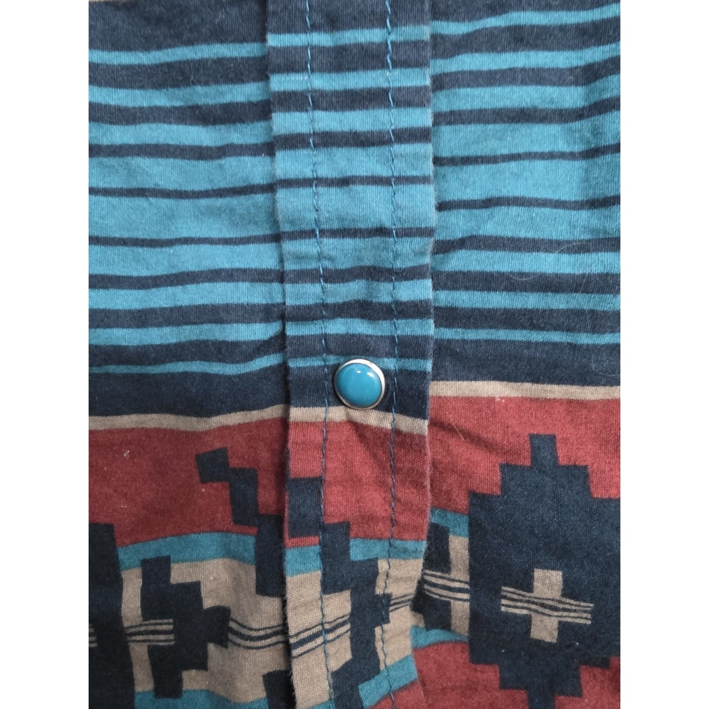 Roper Girls XS (4-5) Snap Ombre Aztec Horizontal Rust