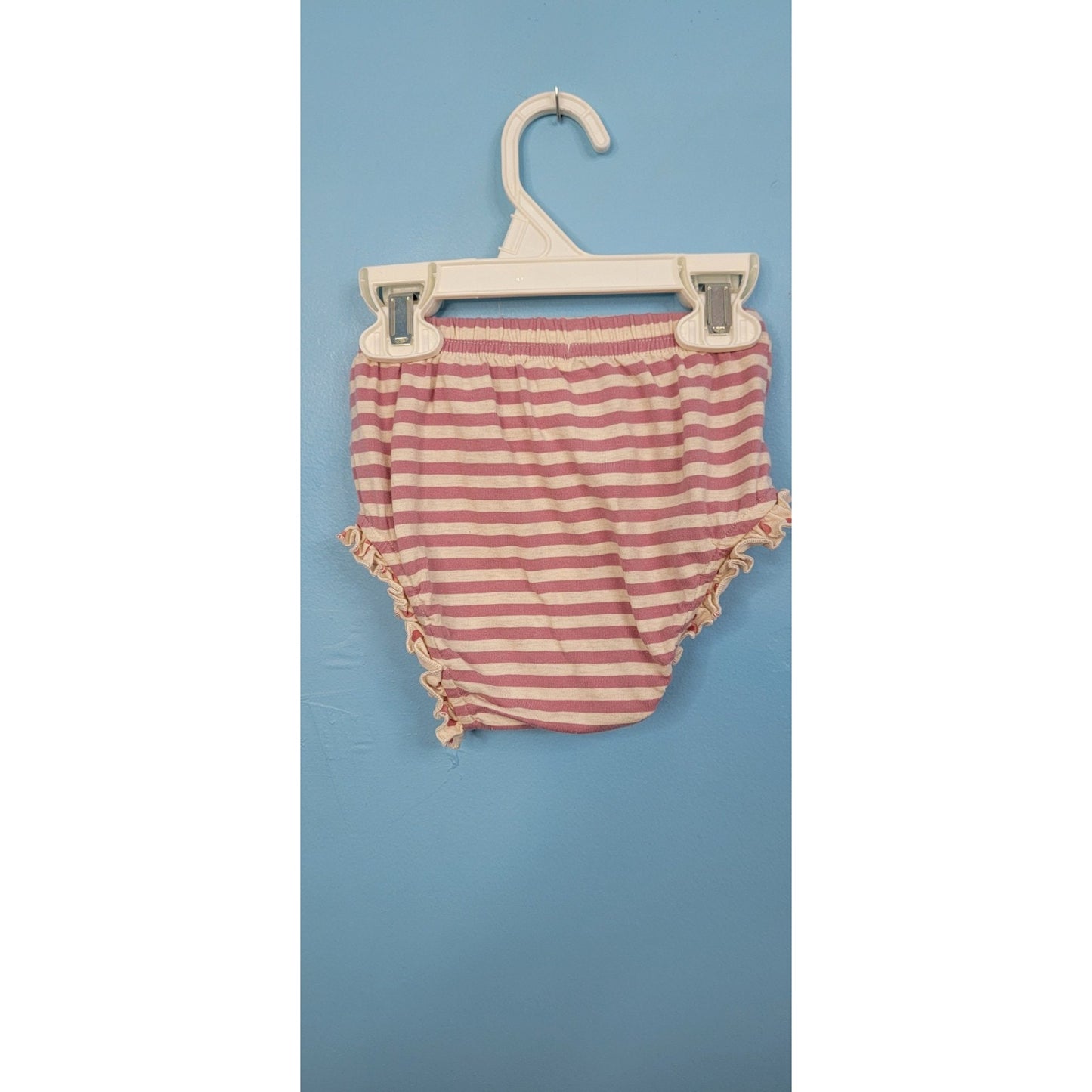 Matilda Jane/MJ Pink Cream Stripe Ruffle Diaper Cover 18-24 Months