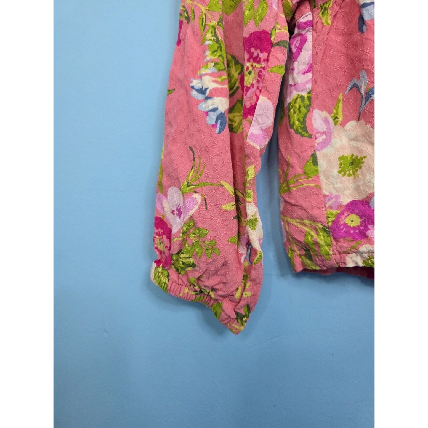 Matilda Jane Girls Size 12 Always Blooming Floral Pink Blouse Long Sleeve