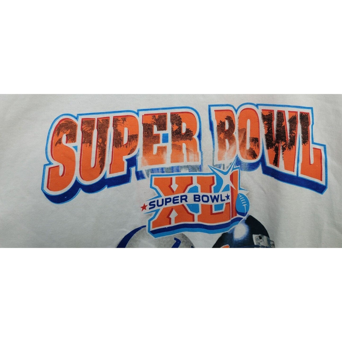 Superbowl 2007 XLl Colts Vs Bears Men's Large T-Shirt Gray Delta Pro Weight