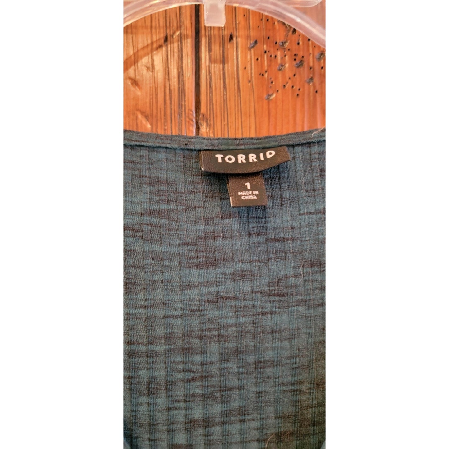 Torrid Faux Wrap Surplice Neckline 3/4 Sleeve Casual Navy Blue Black Dress Sz 1X