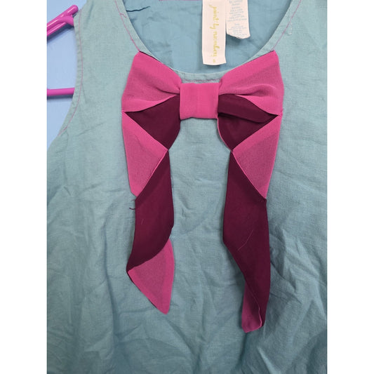 Matilda Jane Paint By Numbers All Wrapped Up Bow Dress Linen Tween Size 6