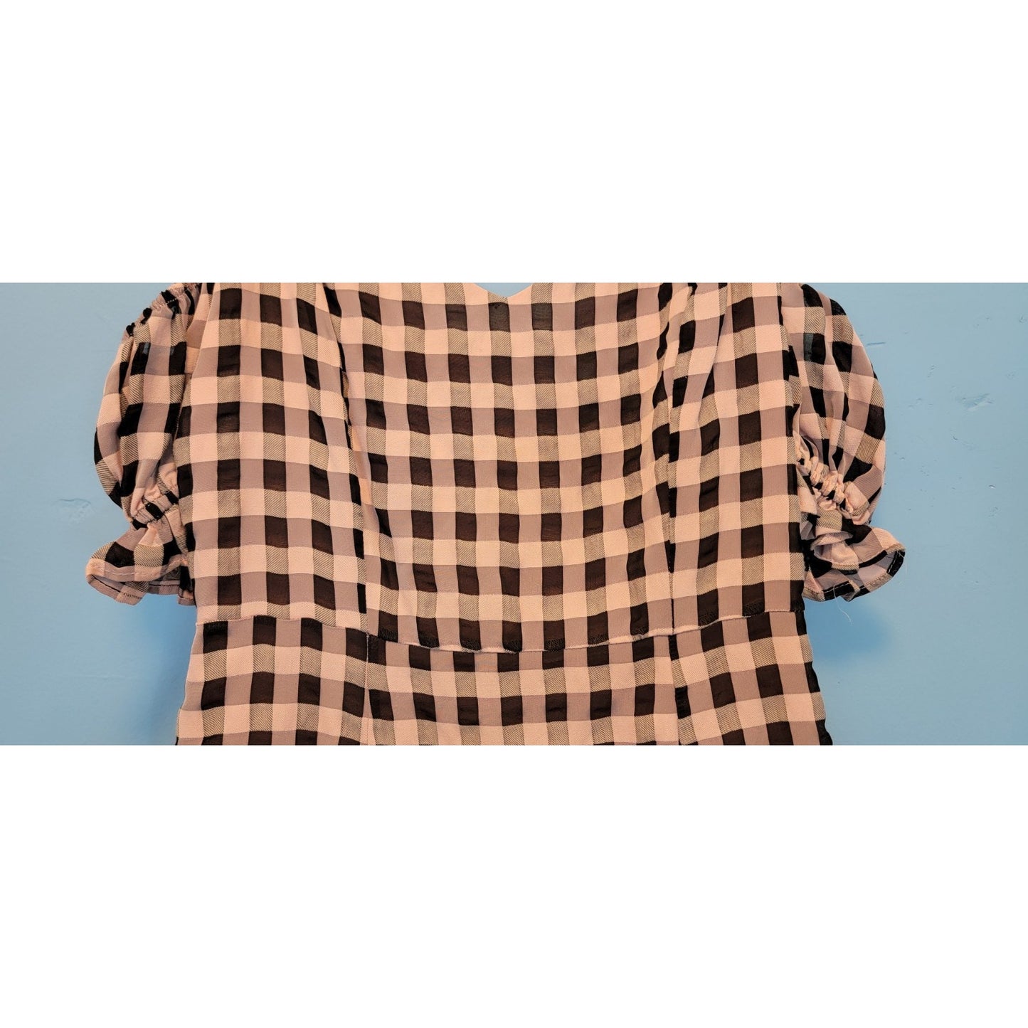 Estrella Cosmopolitain X DTP Pink Plaid Cold Shoulder Mini Dress Size Medium