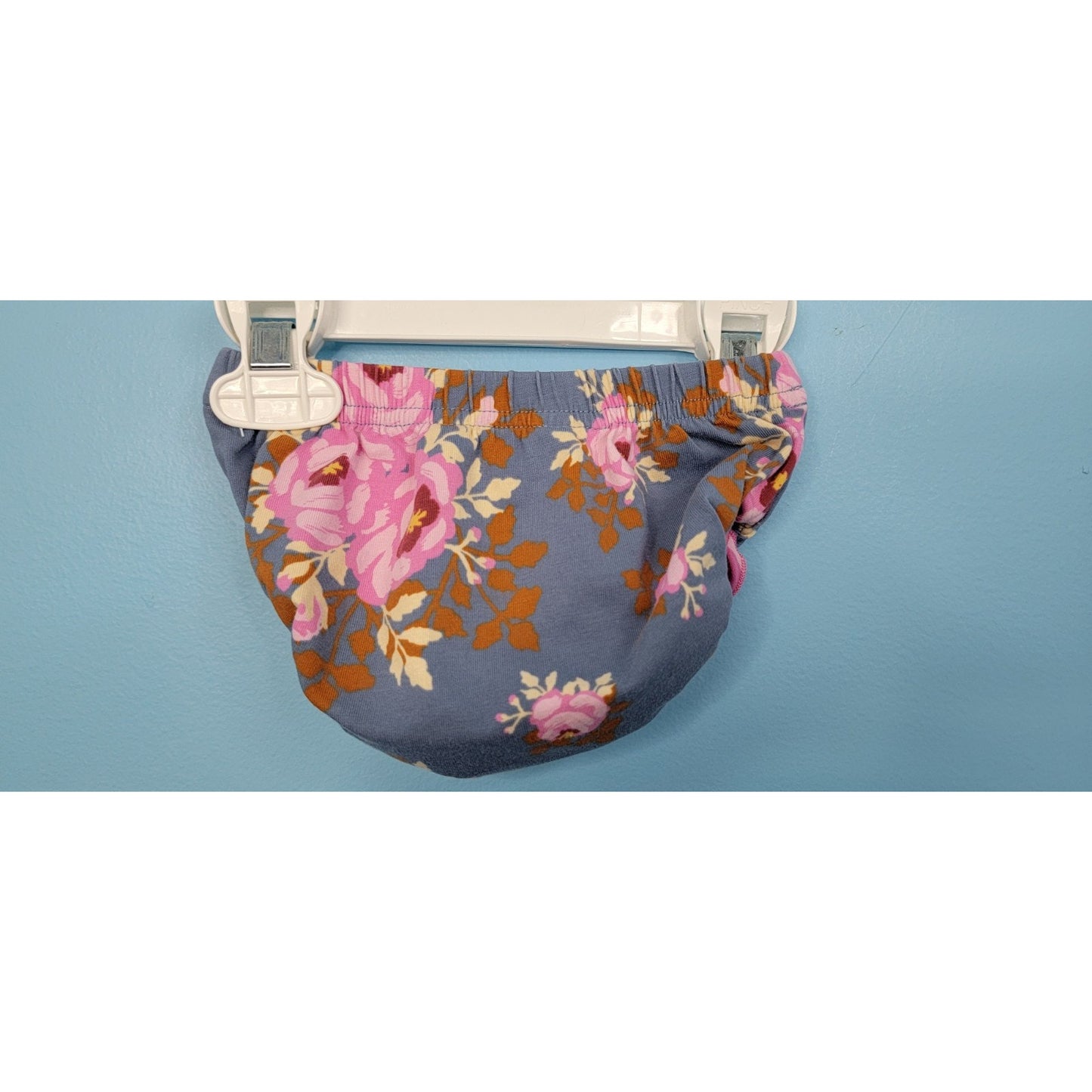 Matilda Jane/MJ Blue/Purple Floral Ruffle Diaper Cover 6 Months