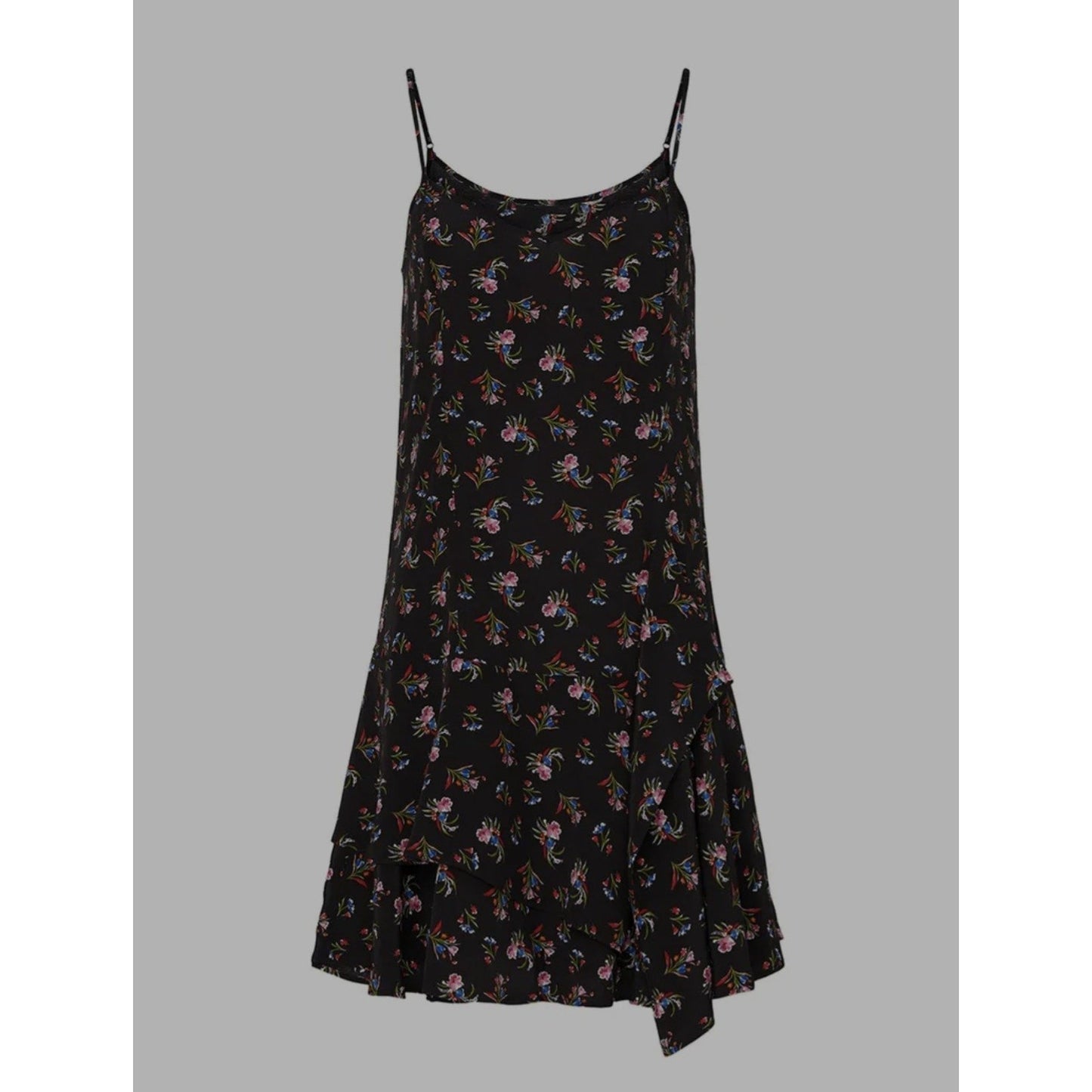 Rent The Runway Thakoon Collective Black Floral Slip Mini Dress Womens 14