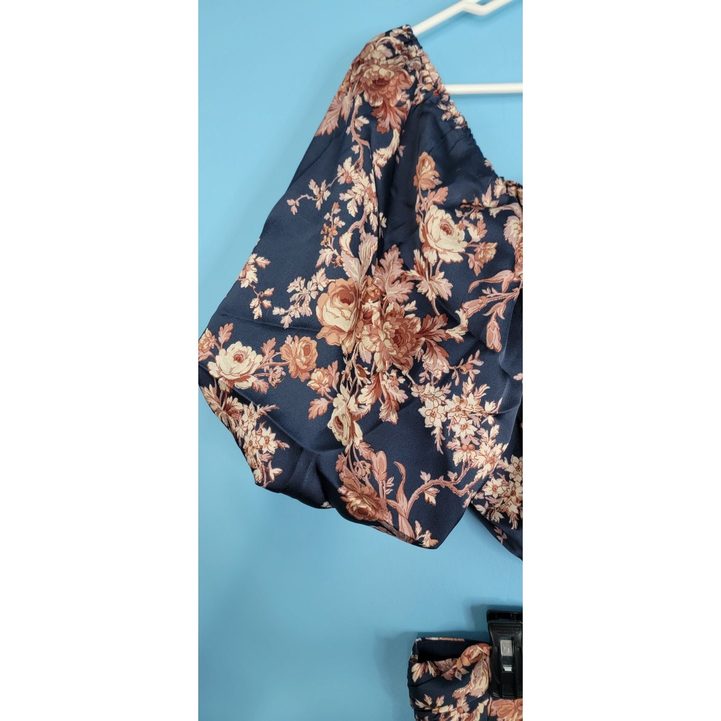 NWT Altar'd State Size XXL Navy Blue Floral Dress With Cut Outs Open Back Zipper