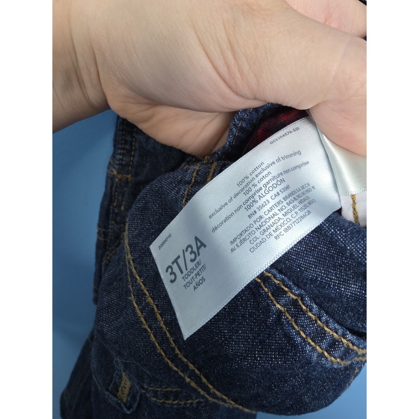 OshKosh Bgosh 3T Denim Buffalo Plaid Flannel Lined Bibs Overalls Jean Toddler