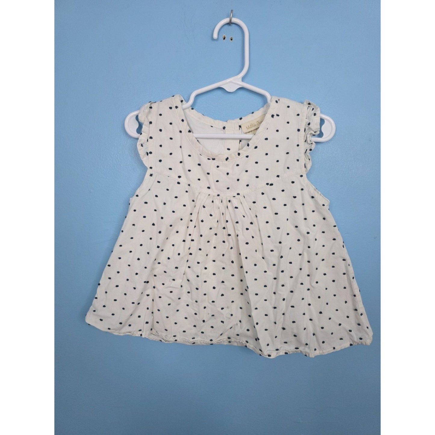 Matilda Jane White Polka Dot Top Size 4