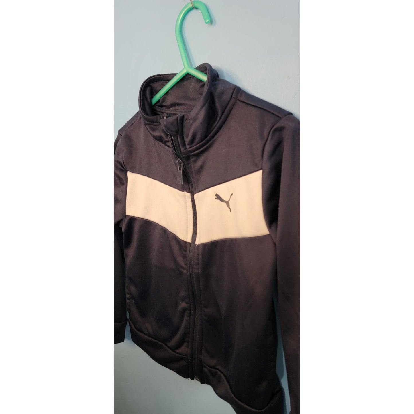 Puma Boys Jacket Navy Blue With White Stripes And Logo Size 3T