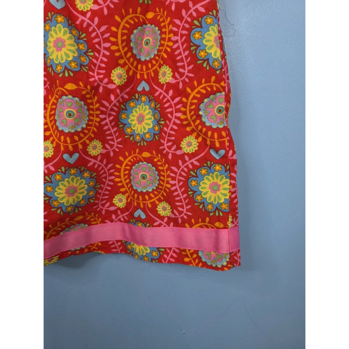 Hanna Andersson Pillowcase Sundress Floral Print Ribbon Tie Shoulder 90/18-24mos