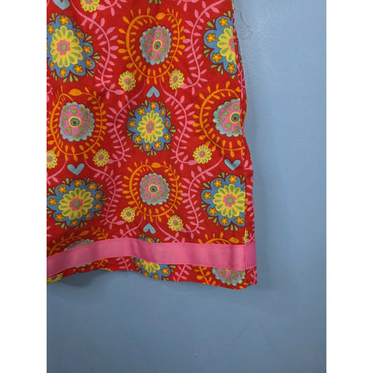 Hanna Andersson Pillowcase Sundress Floral Print Ribbon Tie Shoulder 90/18-24mos