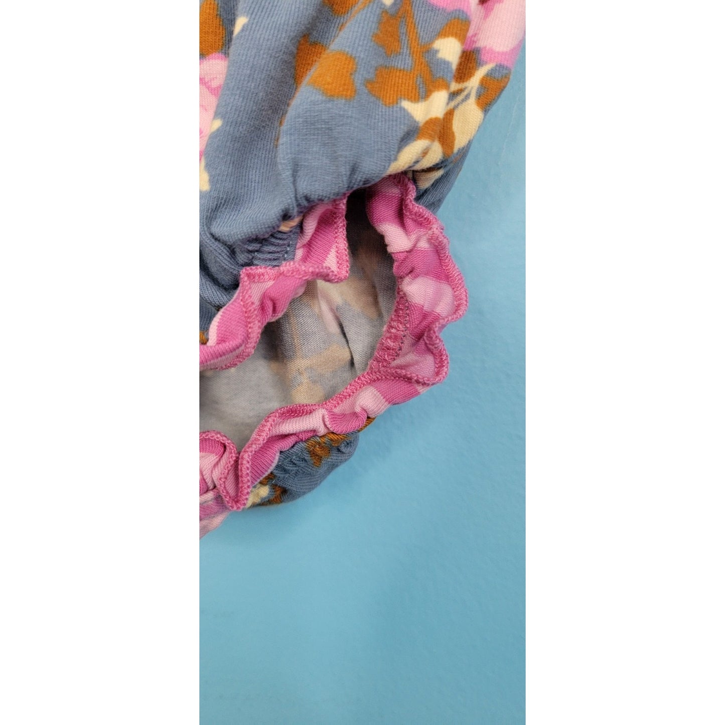 Matilda Jane/MJ Blue/Purple Floral Ruffle Diaper Cover 6 Months