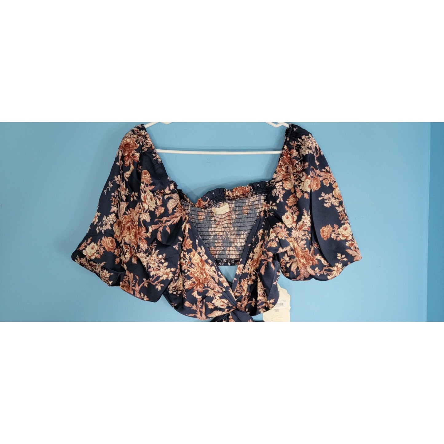 NWT Altar'd State Size XXL Navy Blue Floral Dress With Cut Outs Open Back Zipper