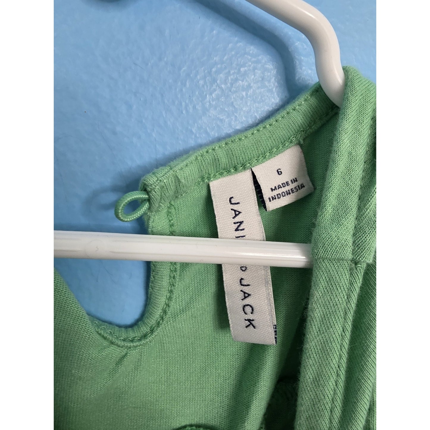 Janie and Jack Tiered Ruffle Jersey Top Girls Palm Beach Green Shirt Size 6