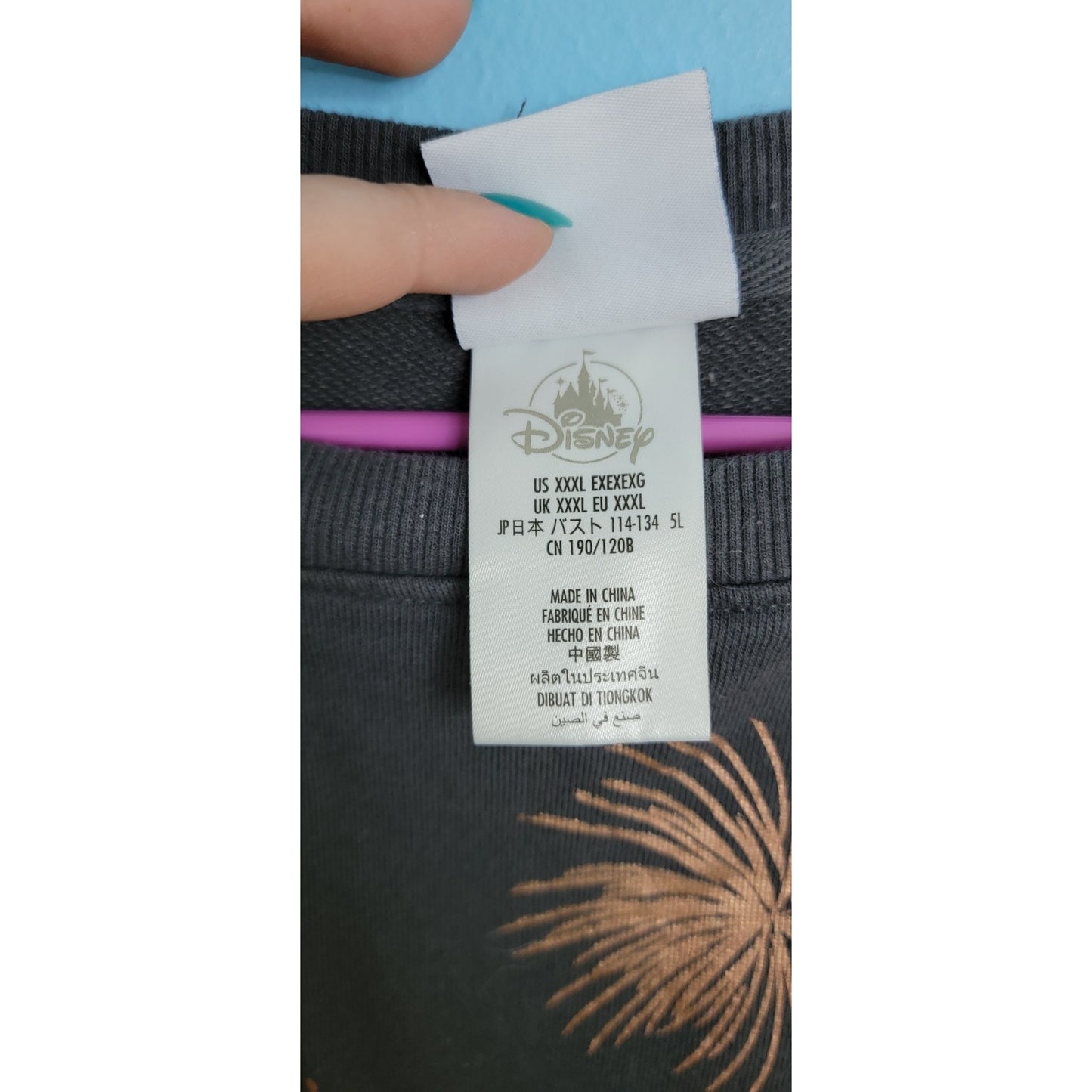 Disney World 50th Anniversary October 1st Castle Dolman Shirt Adult 3XL XXXL