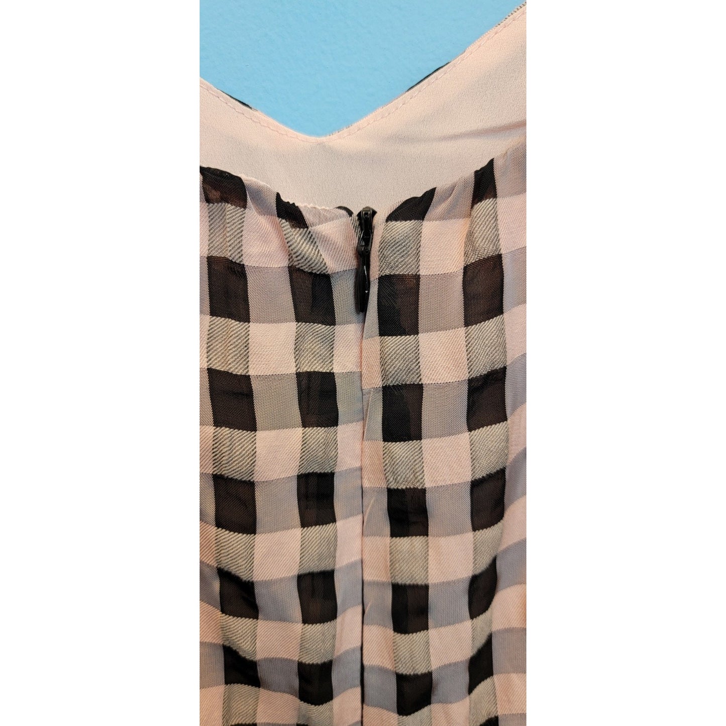 Estrella Cosmopolitain X DTP Pink Plaid Cold Shoulder Mini Dress Size Medium