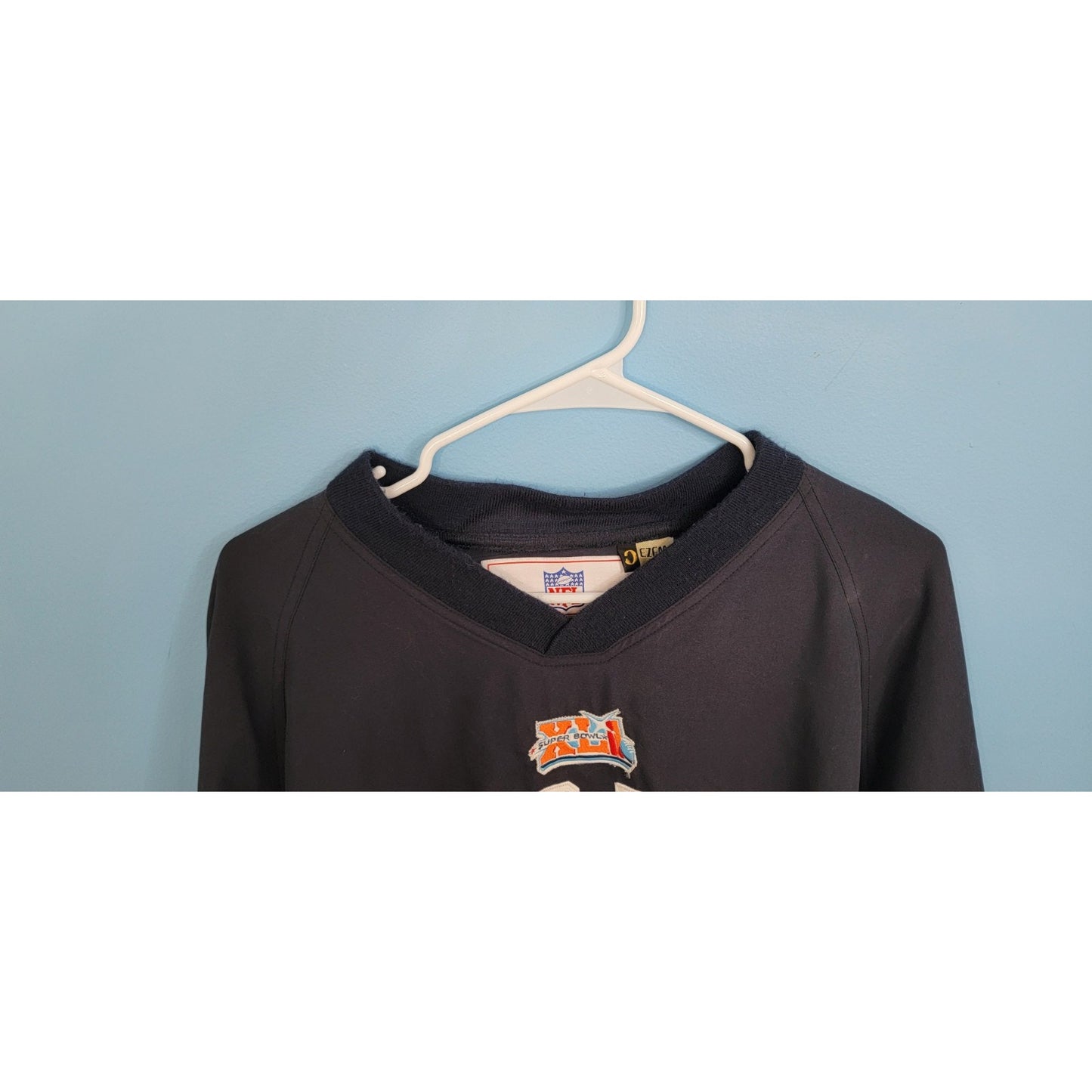 NFL Superbowl Champs XLI Colts Windbreaker Navy Pullover V-Neck Pockets Size XL