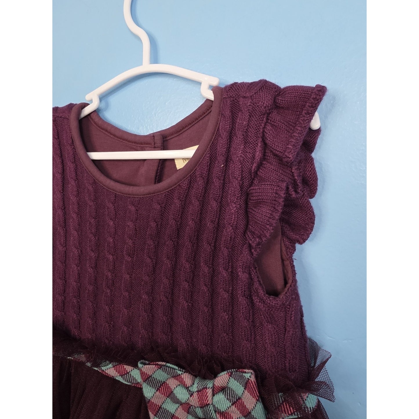Matilda Jane Once Upon A Time Burgundy Sweater Tulle Soiree Dress Size 18-24mos